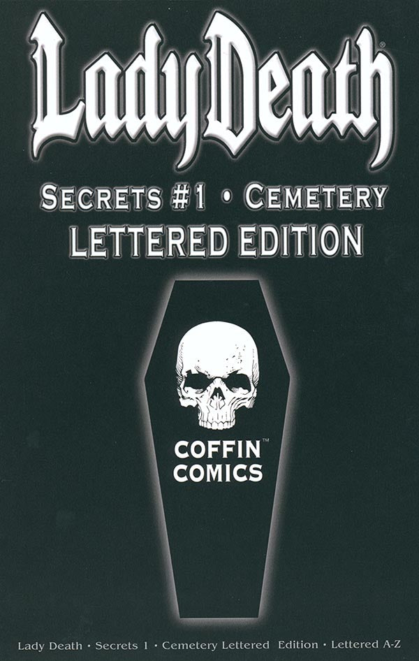 Lady Death: Secrets #1 - Cemetery Lettered "B" (Publisher File Copy)