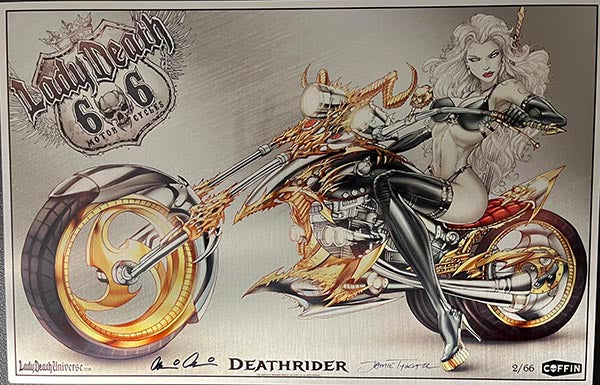 Lady Death: Deathrider 11x17" Metal Print (LOW #2) - Pulido/Tyndall Signed