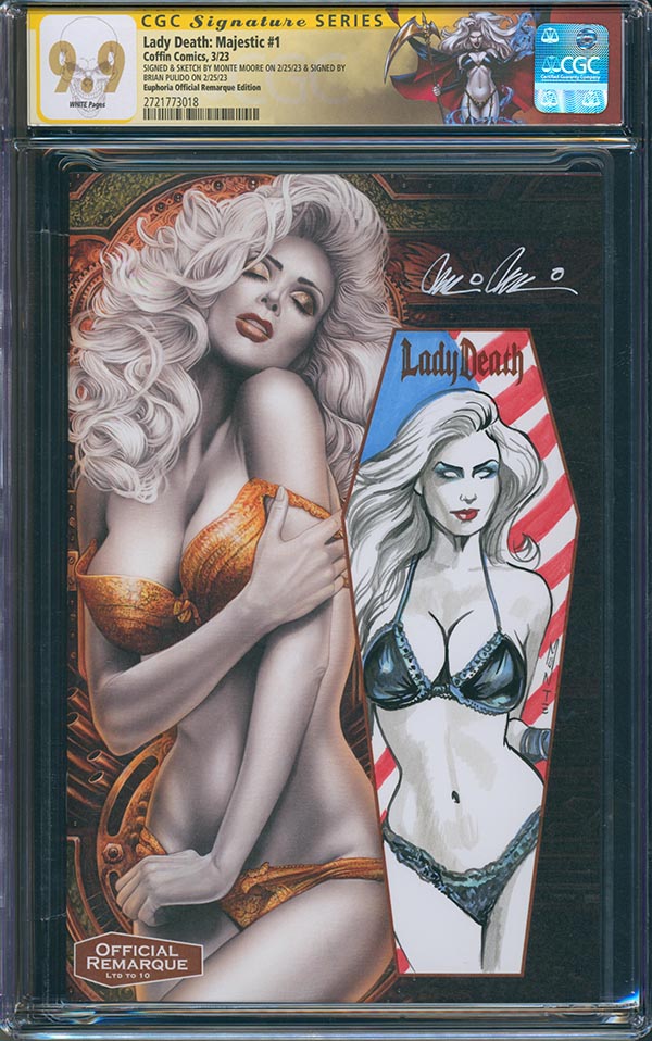 Lady Death: Majestic #1 - Euphoria Official Remarque Edition - CGC Signature Series 9.9 (2721773018)
