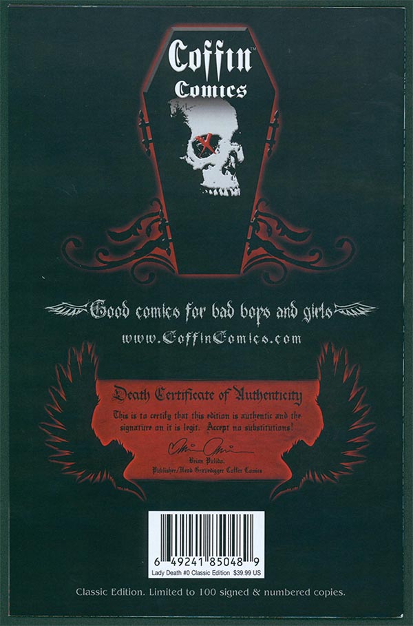 Lady Death #0 - Classic Edition (BP Edition!)
