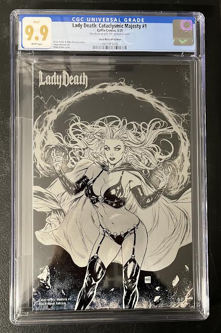 Lady Death: Cataclysmic Majesty - Black Metal Edition (BP Edition!) - CGC Universal 9.9
