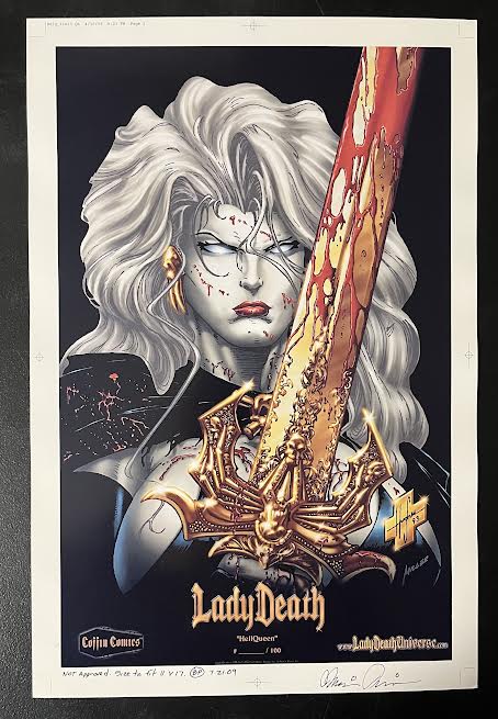 Lady Death: Hellqueen 18 x 12" Print Proof