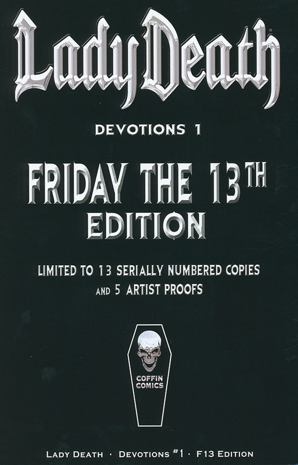 Lady Death: Devotions #1 - Friday the 13th "F13" Edition (LOW #2)