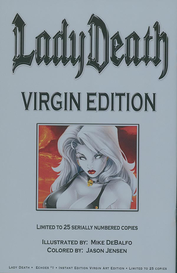 Lady Death: Echoes #1 - Instant Virgin Art Edition [2015] - (LOW #2)