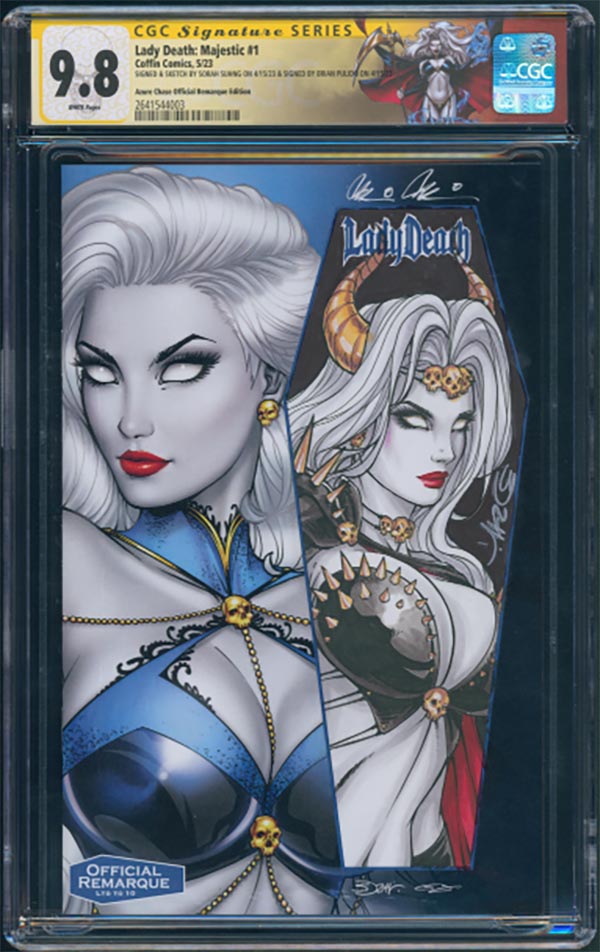 Lady Death: Majestic #1 - Azure Chase Official Remarque Edition - CGC Signature Series 9.8