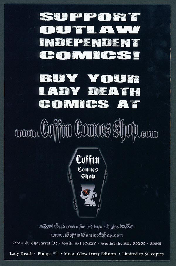 Lady Death: Pin Ups #1 - Moon Glow Ivory Edition (LOW #0)