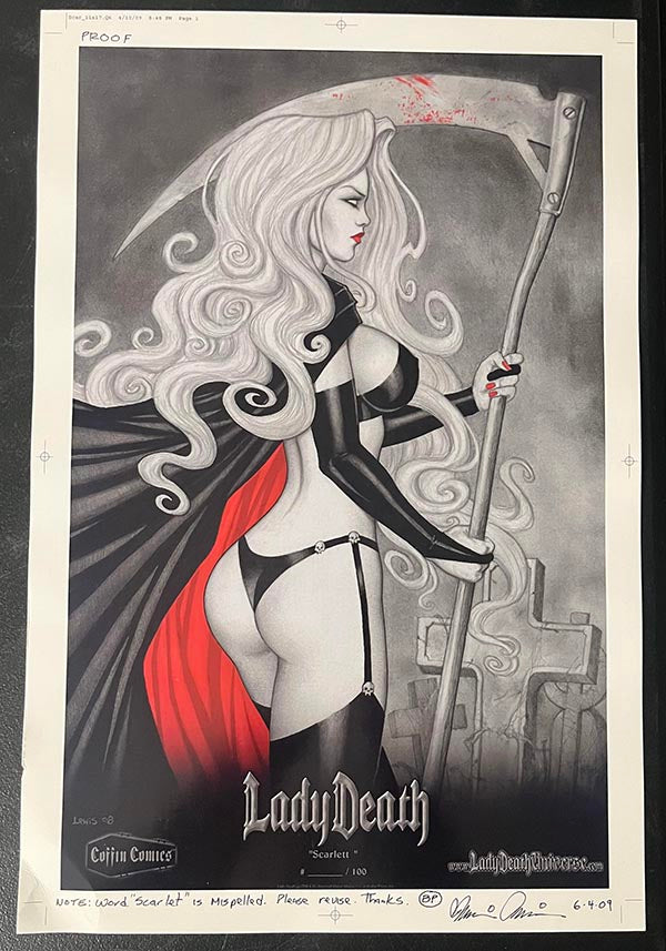 Lady Death: Scarlett Print Proof