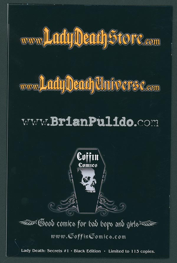 Lady Death: Secrets #1 - Black Edition (Artist Proof #0)
