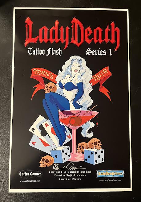 Lady Death Tattoo Flash Series 1 Sheet Set