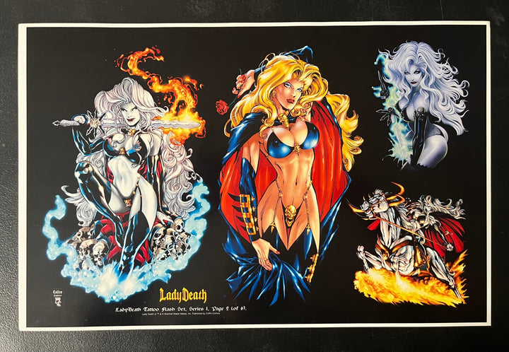 Lady Death Tattoo Flash Series 1 Sheet Set
