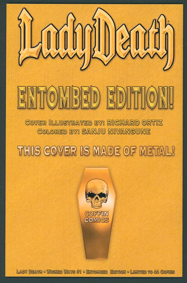 Lady Death: Wicked Ways #1 - Entombed Edition (LOW #3)