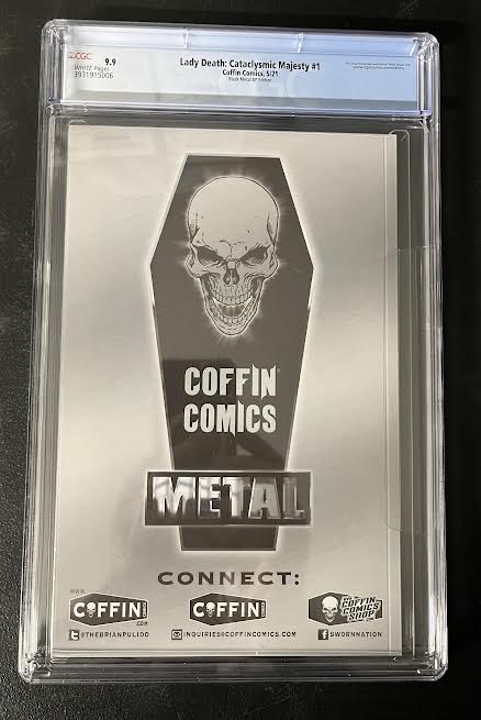 Lady Death: Cataclysmic Majesty - Black Metal Edition (BP Edition!) - CGC Universal 9.9