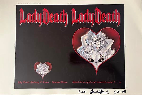 Lady Death: The Reckoning #1 - Encore Valentine Edition Cover Proof