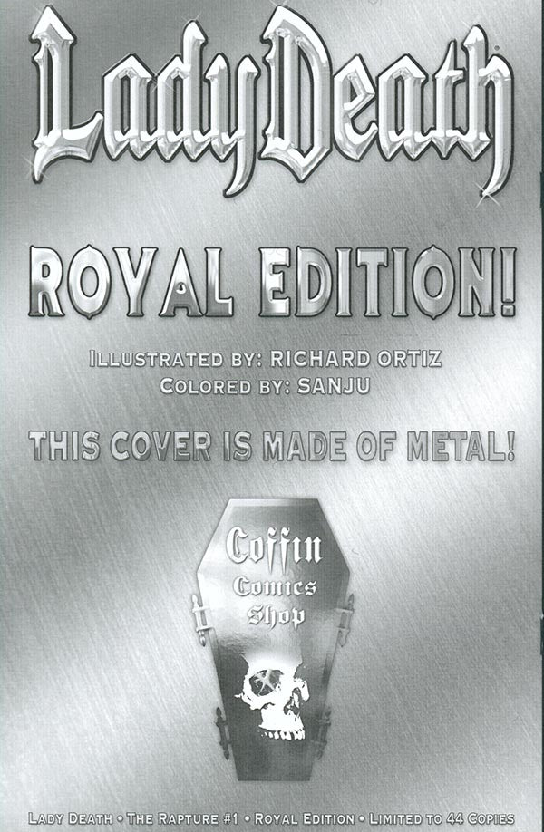 Lady Death: The Rapture #1 - Royal Edition (LOW #2)