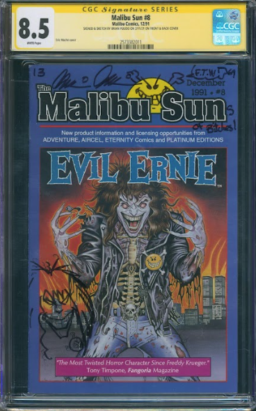 Malibu Sun #8: Evil Ernie - Pulido Signed w/Remarque - CGC Signature Series 8.5