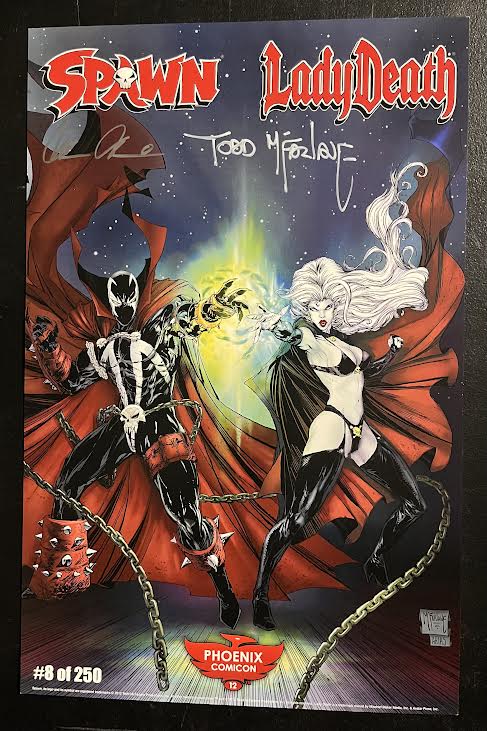 Spawn / Lady Death 11x17 Print - Pulido / McFarlane Signed
