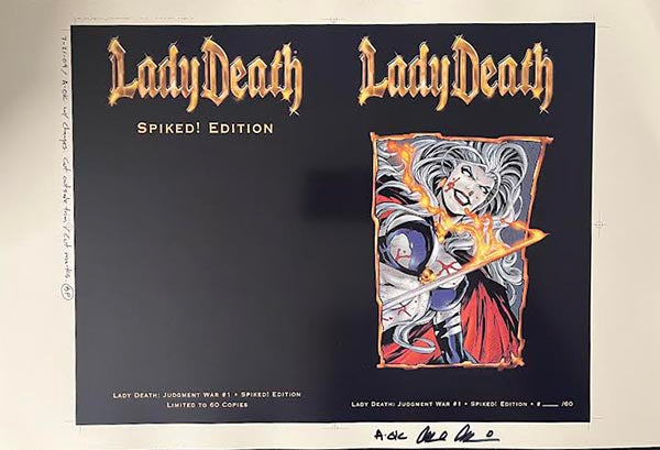 Lady Death: Judgment War #1 - Spiked Edition - Cover Proof Sheet